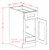 U.S. Cabinet Depot - Oxford Toffee - Single Door Single Rollout Shelf Base Cabinet - OT-B211RS