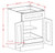 U.S. Cabinet Depot - Oxford Toffee - Double Door Single Rollout Shelf Base Cabinet - OT-B241RS