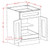 U.S. Cabinet Depot - Oxford Toffee - Double Door Single Rollout Shelf Base Cabinet - OT-B30S1RS