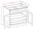 U.S. Cabinet Depot - Oxford Toffee - Double Door Double Rollout Shelf Base Cabinet - OT-B30S2RS
