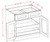 U.S. Cabinet Depot - Oxford Toffee - Double Door Double Rollout Shelf Base Cabinet - OT-B332RS