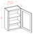 U.S. Cabinet Depot - Oxford Toffee - 36" High Wall Cabinets-Single Door - OT-W1536