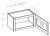 U.S. Cabinet Depot - Oxford Toffee - Single Door Stacker Wall Cabinets - OT-W2112GD