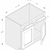 Cab-Tec Shaker Navel Kitchen Cabinet - SN-SB30
