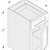 Cab-Tec Shaker Navel Kitchen Cabinet - SN-BWB15