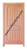 Prestige Entries - Slab Only - Two Panel V-Groove Top Rail Arch Single Unit  1 3/4" x 3'0" W x 6'8" H Mahogany Slab Only