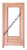 Prestige Entries - Slab Only - 3/4 Lite 1 Panel  Pattern Insulated Glass 1 3/4" x 3'0 W x 8'0 H Glass 56 Mahogany Slab Only