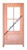 Prestige Entries - Slab Only - 4 Lite 1 Panel Beveled Insulated Glass 1 3/4" x 2'6" W x 6'8" H Mahogany Slab Only