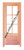 Prestige Entries - Slab Only - 6 Lite 1 Panel Beveled Insulated Glass 1 3/4" x 3'0" W x 6'8" H Mahogany Slab Only