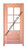 Prestige Entries - Slab Only - 6 Lite 1 Panel Single Square Beveled Insulated Glass 1 3/4" x 3'6" W x 8'0" H Mahogany Slab Only
