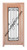 Prestige Entries - Slab Only - Full Lite with Grille and Glass 1 Lite Single Square Beveled or Flemish Insulated Glass 1 3/4" x 3'0" W x 6'8" H Mahogany Slab Only