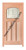 Prestige Entries - Slab Only - Top Rail Arch 3 Flat Panel Decorative Glass Clear Flat Insulated Glass 1 3/4" x 3'0" W x 6'8" H  Mahogany Slabs only
