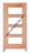 Prestige Entries - Slab Only - Modern 4 Lite Single Square Satin Insulated Glass 1 3/4" x 3'0" W x 6'8" H Mahogany Slab Only