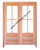 Prestige Entries - Slab Only - 4 Lite 1 Panel Beveled Insulated Glass 1 3/4" x 5'4" W x 6'8" H Mahogany Slab Only