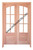 Prestige Entries - Slab Only - 6 Lite 1 Panel Square Top with Top Rail Arch Beveled Insulated Glass 1 3/4" x 5'0" W x 8'0" H Mahogany Slab Only
