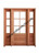 Prestige Entries - Slab Only - 6 Lite 1 Panel with 14 2 Lite 1 Panel Sidelites Beveled Insulated Glass 1 3/4" x 5'4" W x 6'8" H Single/Double Sidelites Mahogany Slab Only
