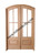 Prestige Entries - Slab Only - 4 Lite 1 Panel Arched Pair Beveled Insulated Glass 1 3/4" x 6'0" W x 8'0" H Mahogany Slab Only