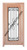 Prestige Entries - Slab Only - Full Lite with Grille and Glass 1 Lite Double Square Clear Insulated Glass 1 3/4" x 6'0" W x 6'8" H Mahogany Slab Only