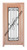 Prestige Entries - Slab Only - Full Lite with Grille and Glass 1 Lite 1 Panel Double Square Cotswold Insulated Glass 1 3/4" x 6'0" W x 8'0" H Mahogany Slab Only