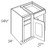 CNC Cabinetry Milano Gloss Fossil Grey Kitchen Cabinet - BLB36