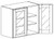 Life Art Cabinetry - Wall Mullion Door Cabinet with 2 Doors - WMD2430 - Lancaster Blue