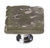 Sietto Hardware - Glacier Collection - Silver Grey Base Knob - Polished Chrome - K-206