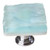 Sietto Hardware - Glacier Collection - Light Aqua Base Knob - Satin Nickel - K-208