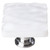 Sietto Hardware - Glacier Collection - White Base Knob - Satin Nickel - K-212