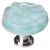 Sietto Hardware - Glacier Collection - Light Aqua Round Base Knob - Polished Chrome - R-208