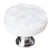 Sietto Hardware - Glacier Collection - White Round Base Knob - Polished Chrome - R-212