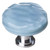 Sietto Hardware - Glacier Collection - Powder Blue Round Base Knob - Polished Chrome - R-215