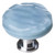 Sietto Hardware - Glacier Collection - Powder Blue Round Base Knob - Satin Nickel - R-215