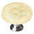 Sietto Hardware - Glacier Collection - Pale Yellow Round Base Knob - Polished Chrome - R-222