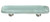 Sietto Hardware - Stratum Collection - Spruce Green Base Pull 3" (c-c) - Satin Nickel - P-103