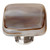 Sietto Hardware - Cirrus Collection - White with Brown Base Knob - Polished Chrome - K-305