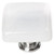 Sietto Hardware - Cirrus Collection - White Base Knob - Satin Nickel - K-400