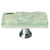 Sietto Hardware - Skinny Glacier Collection - Spruce Green Long Base Knob - Polished Chrome - SLK-201