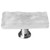 Sietto Hardware - Skinny Glacier Collection - Blue-Grey Long Base Knob - Polished Chrome - SLK-204