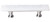 Sietto Hardware - Skinny Glacier Collection - White Base Pull 3" (c-c) - Polished Chrome - SP-212