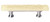 Sietto Hardware - Skinny Glacier Collection - Pale Yellow Base Pull 3" (c-c) - Satin Nickel - SP-222