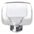 Sietto Hardware - Reflective Collection - White Base Knob - Satin Nickel - K-701