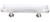 Sietto Hardware - Reflective Collection - White Base Pull - Polished Chrome - P-701