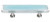 Sietto Hardware - Reflective Collection - Light Aqua Base Pull - Polished Chrome - P-702