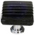 Sietto Hardware - Texture Collection - Reed Black Base Knob - Polished Chrome - K-802