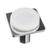 Sietto Hardware - Geometric Collection - Round White On Square Knob - Polished Chrome - M-1300