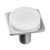 Sietto Hardware - Geometric Collection - Round White On Square Knob - Satin Nickel - M-1300