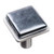 Sietto Hardware - Geometric Collection - Square Irid Black On Square Knob - Satin Nickel - K-1302