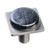 Sietto Hardware - Geometric Collection - Round Irid Black On Square Knob - Satin Brass - M-1302