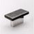 Sietto Hardware - Skyline Collection - Irid Black Base Knob - Polished Chrome - K-1802