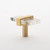 Sietto Hardware - Adjustable Collection - Clear Base Knob - Satin Brass - K-1900